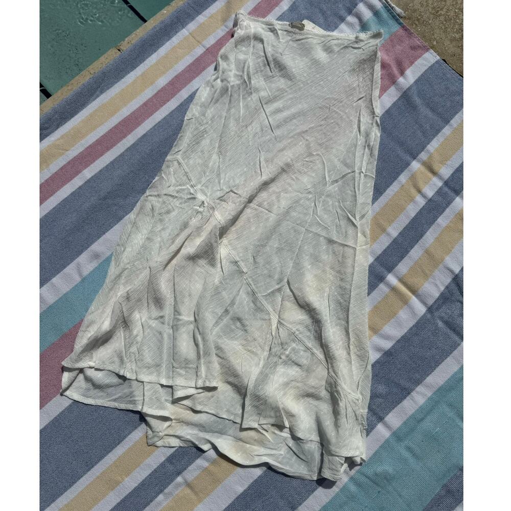Free People White Midi Skirt XS NWT Lightweight Semi Sheer Boho